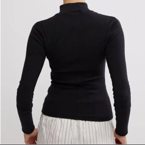 NWT Free People Rickie Long Sleeve Ribbed Mock Neck Top Size Small Brand New! - Picture 6 of 7